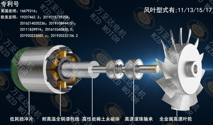 万(wan)至(zhi)达(da)推出三(san)款(kuan)高性能(neng)吹风机(ji)电机(ji)，涵(han)盖不(bu)同市(shi)场需求