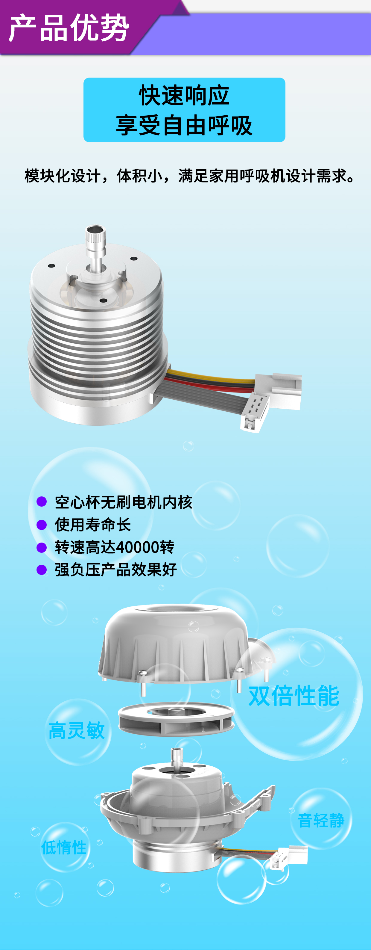 呼(hu)吸机(ji)电(dian)机(ji)_呼(hu)吸机(ji)涡(wo)轮风机(ji)解决(jue)方案-万(wan)至(zhi)达电机(ji)