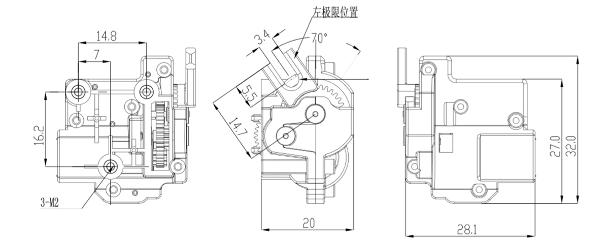 OT-28GF投影(ying)仪(yi)减速电机|小型减(jian)速机|减速(su)齿轮箱|减速马达|电机定制-万至达电机