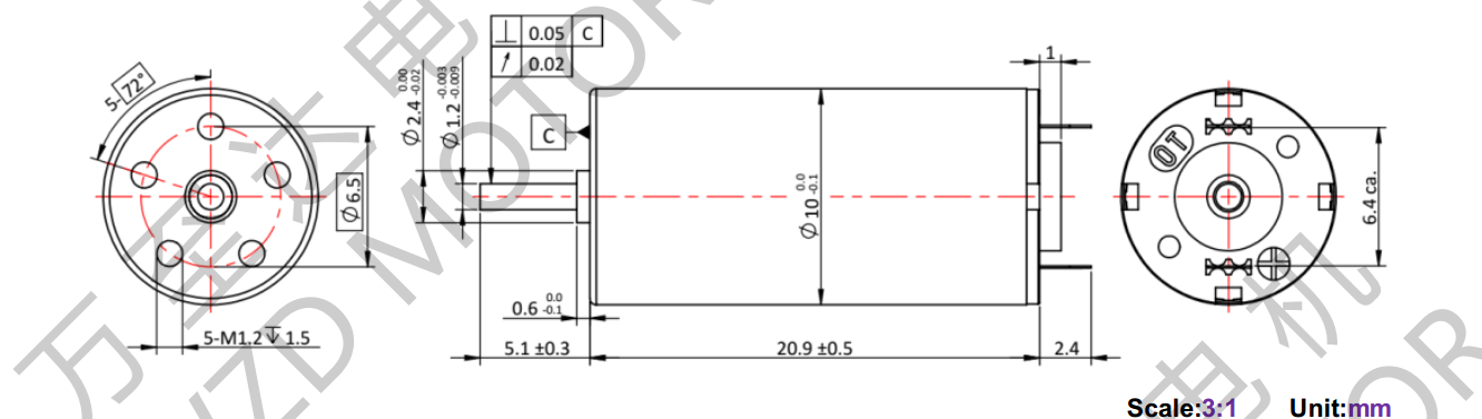OT-CM1020石墨刷(shua)空(kong)心(xin)杯电(dian)机-万(wan)至(zhi)达电机