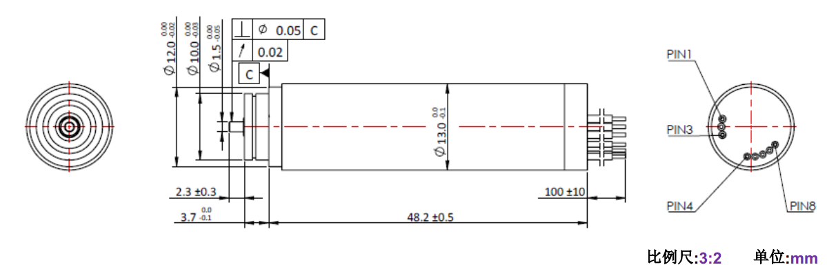 ECS 1348 内置(zhi)编(bian)码(ma)器(qi)空心(xin)杯电机-万至达电机